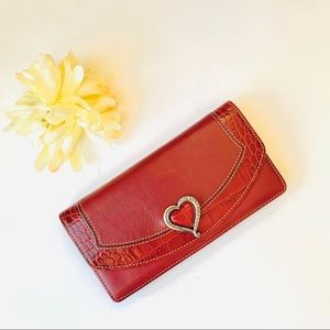 Brighton Red Leather Bellissimo Wallet Organizer